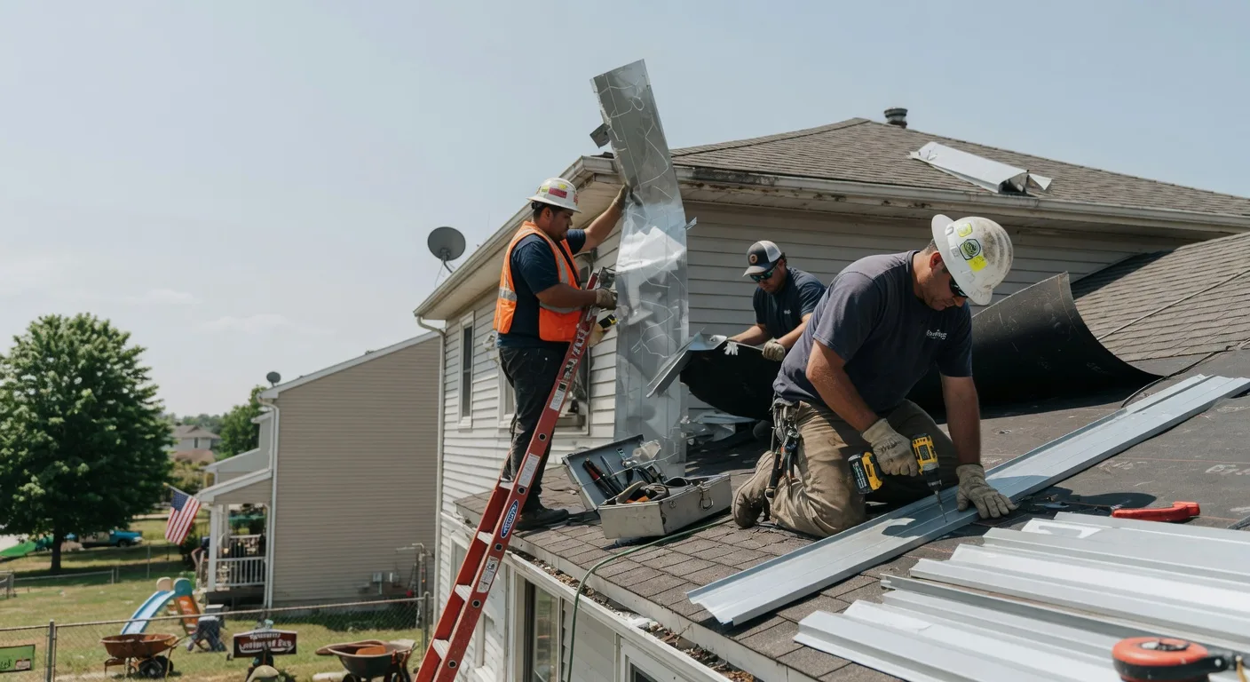 Storm Damage Metal Roof Repair in Coatsburg, IL